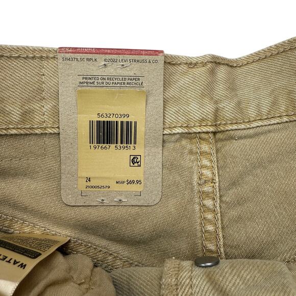 NWT LEVI'S 501 Original Fit High Rise Women's Denim Shorts Size 24 Dusty Safari - Picture 4 of 8